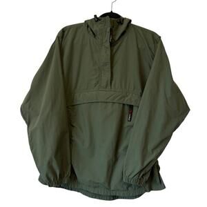 Vintage L.L. Bean Outdoors Women’s 1/4 Zip Windbreaker Parka Jacket in Green - L
